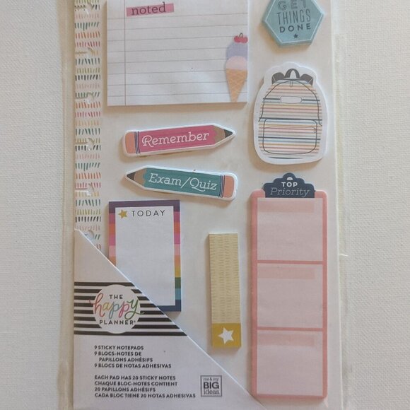 NWT Happy Planner Student 180pc Sticky Notes Pads College Christmas Holiday Gift - Picture 3 of 7